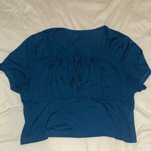 SHEIN Navy Blue Crop Top